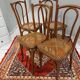 Suite of 4 chairs of Bistrot cannage Japy Frères 1920s