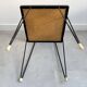 Vintage square side table with a mosaic ceramic top and hairpin legs