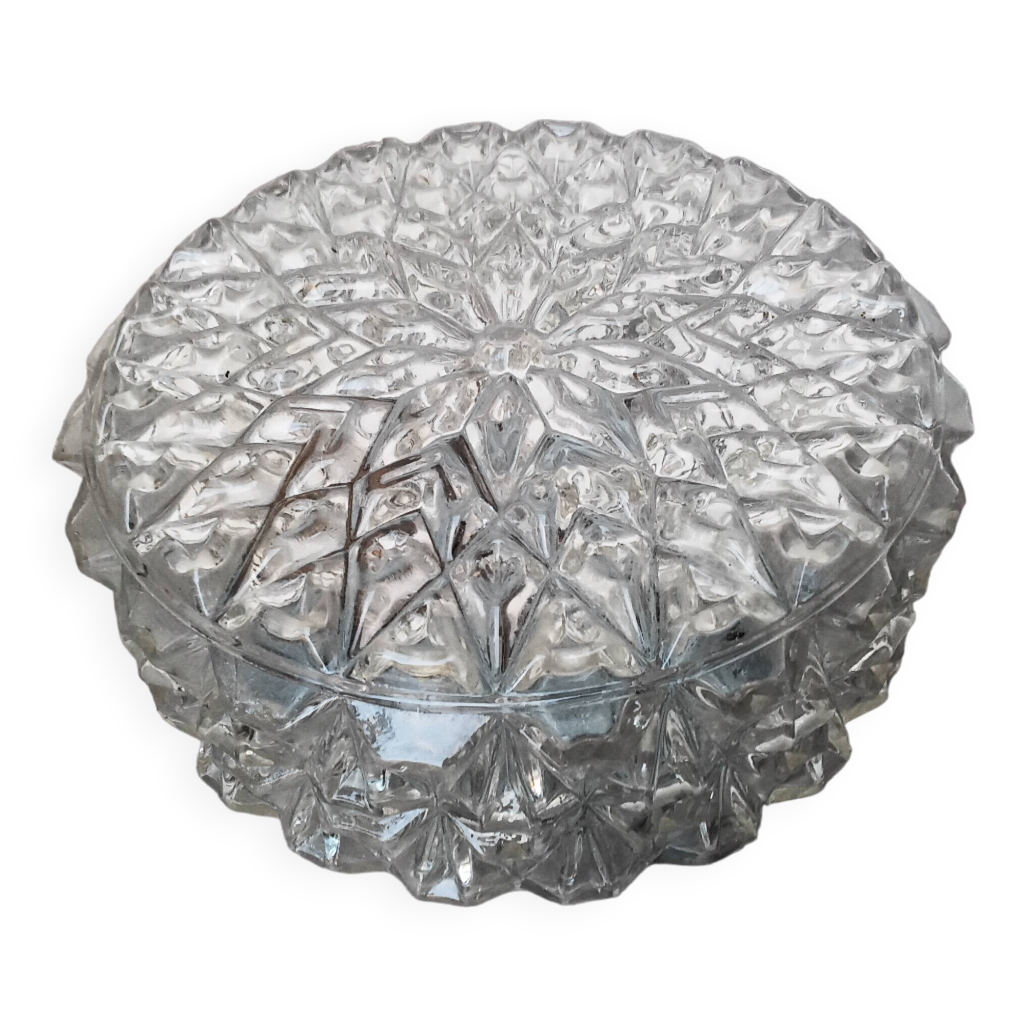 Molded glass ceiling light