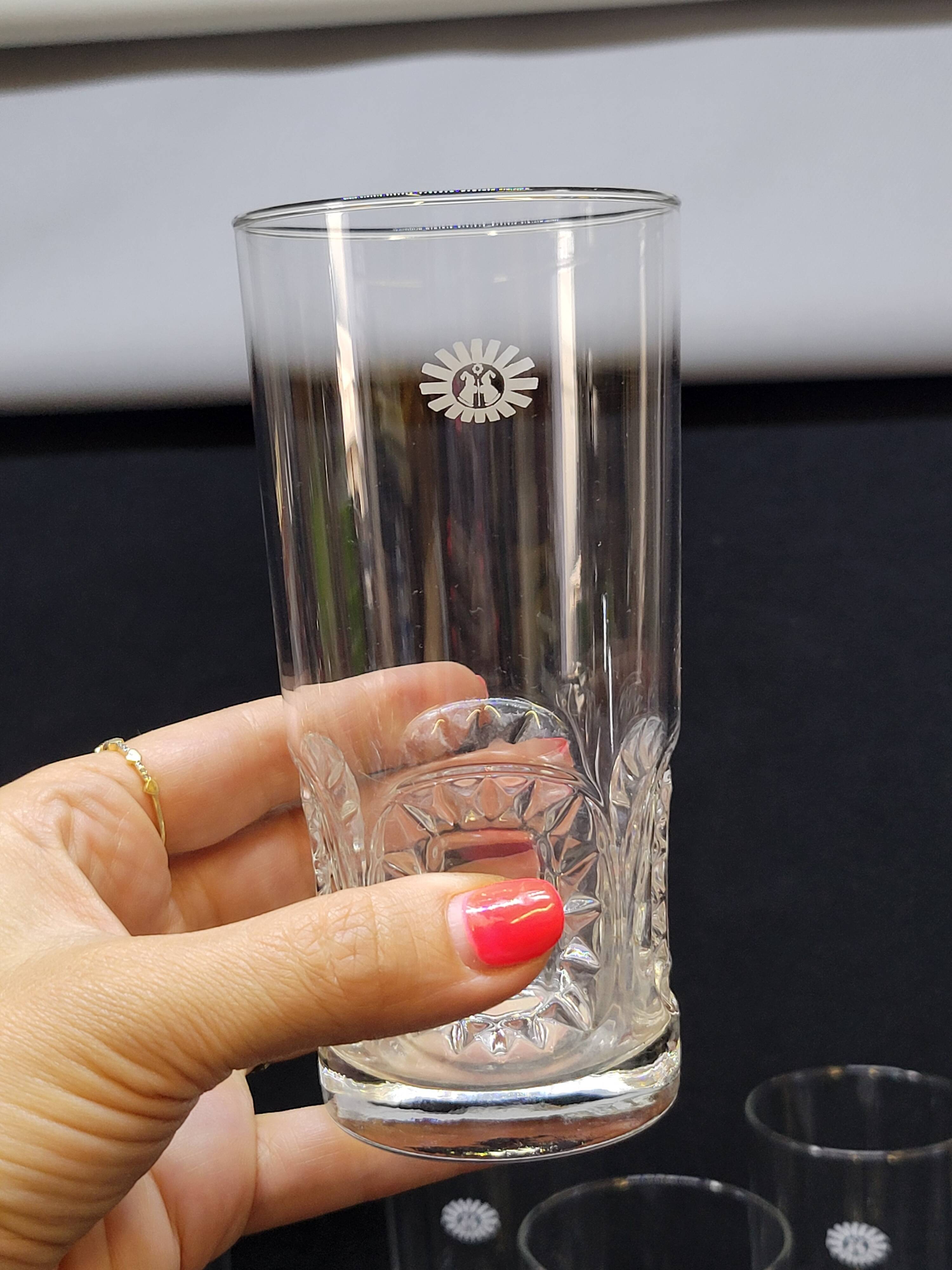 6 Verres A Orangeade Eau Vintage Publicitaires La Roche Aux Fées