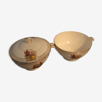 Salad bowl and soup bowl "Moulin des loups"