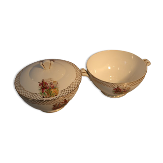 Salad bowl and soup bowl "Moulin des loups"