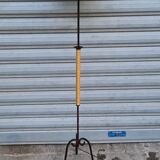 Wrought iron floor lamp and rope