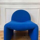 Chauffeuse atal en laine bleue  vintage