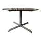 Round designer dining table in metal and smoked glass, Roche Bobois 1970