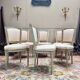 Set of Six Louis XVI Style Lacquered Wood Chairs, 19th Century