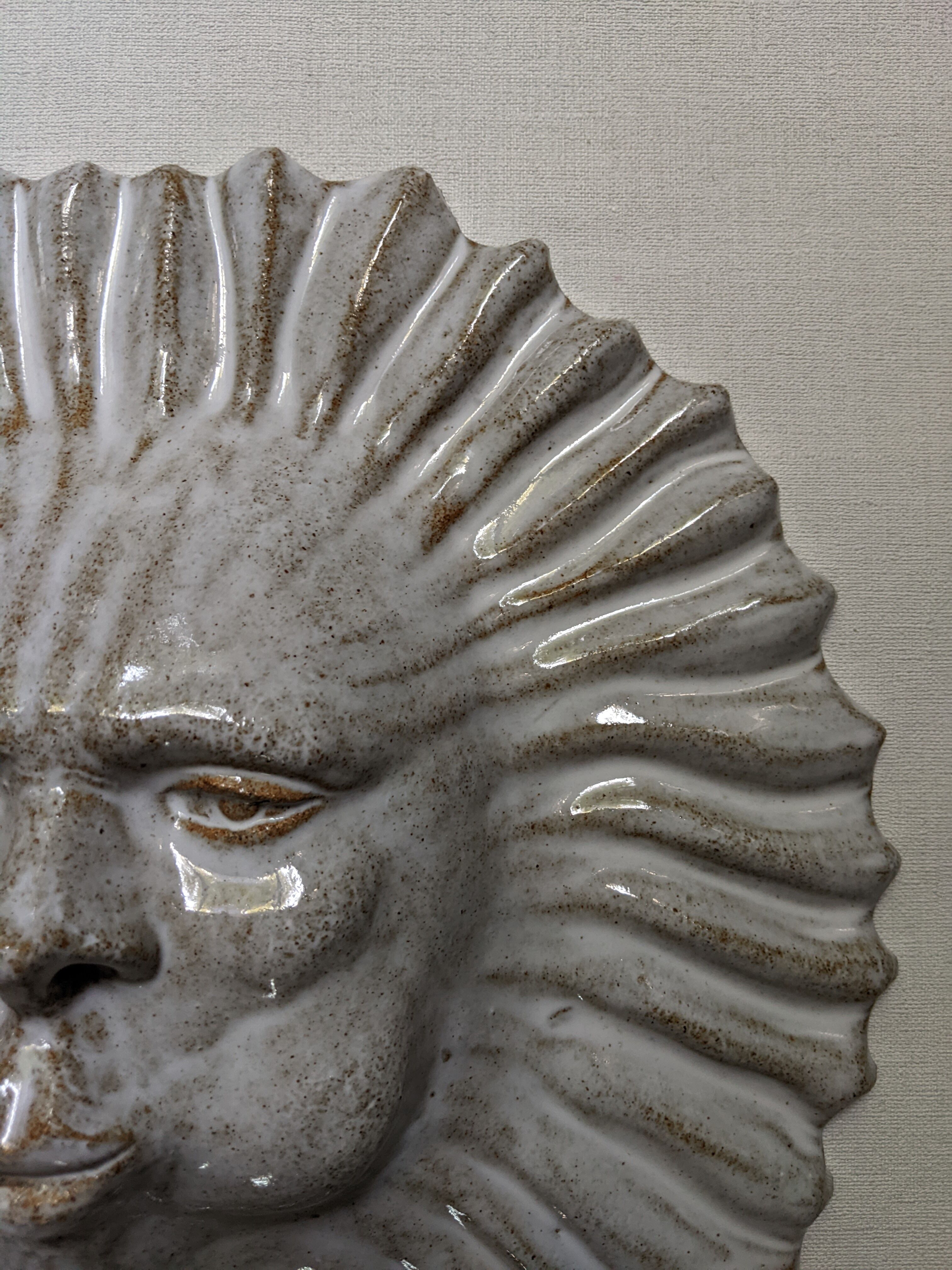 Handcrafted ceramic wall sun
