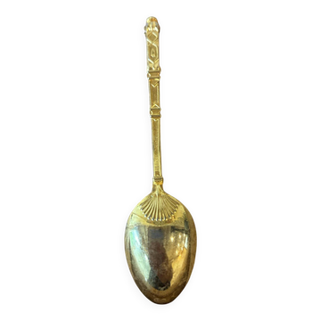 Set of 5 small gold moka/coffee spoons - Vintage Bamboo Style