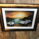 Painting oil antoine barques seaside + gilded wood frame #a220