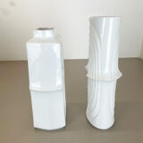 Set of 2 original porcelain op art vase made by Royal Bavaria Kpm Germany, 1970s