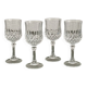 Set of 4 crystal stem glasses from Arques.