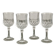 Set of 4 crystal stem glasses from Arques.