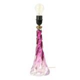 Purple Crystal Table Lamp Val Saint Lambert Swirl Sixties