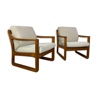 mid-century danish easy chairs in teak from cfc silkeborg, 1960s, set of 2