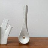 White sculptural vases by Peter Müller for Sgrafo Modern, 1960s, set of 6.