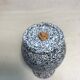 Old marble white black grey vintage decoration vase