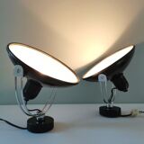 Pair of metal wall lamps 70s