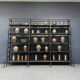 Industrial Iron Library Wall Shelving Cabinet