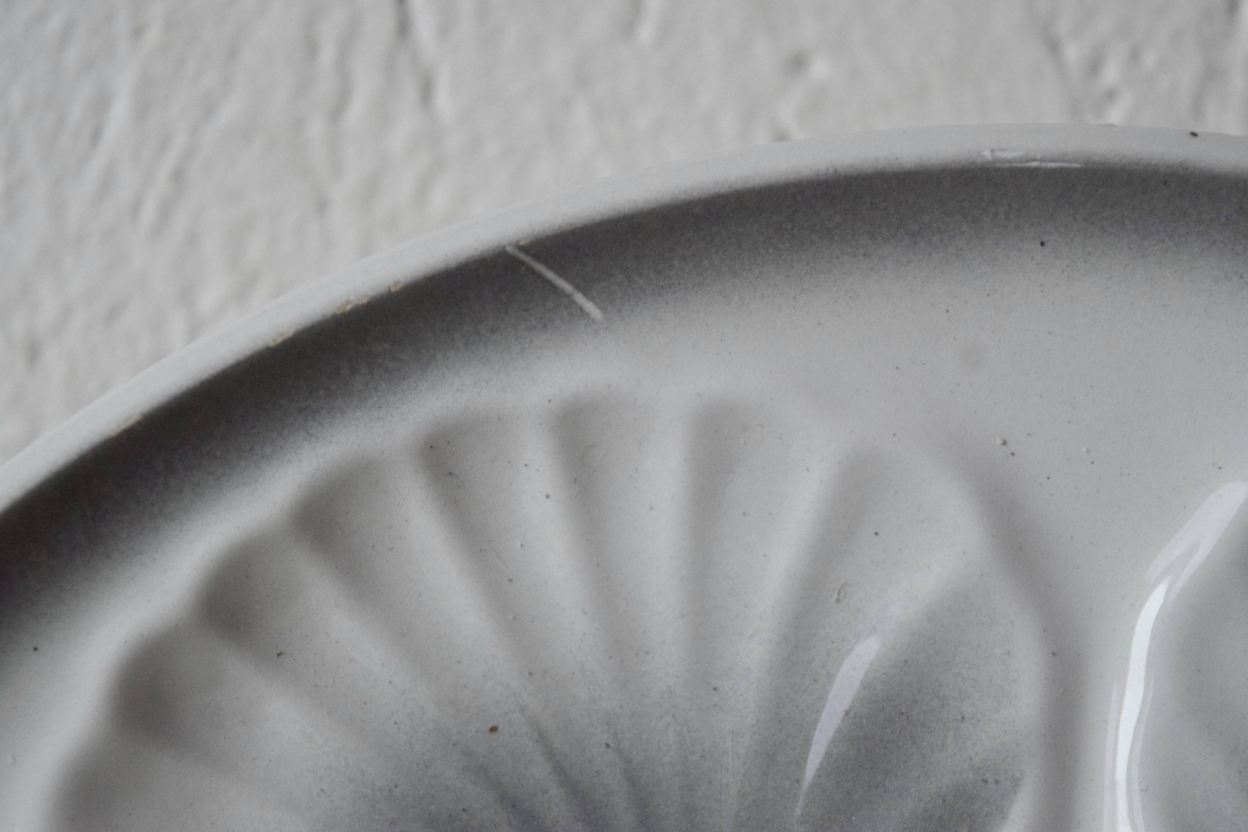 Set of 6 vintage oyster plates Moulin-des-Loups - Orchies - Grand Feu decor