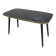 Vintage coffee table with glass top and angled legs