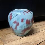 Turquoise and colorful ceramic vase