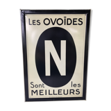 Advertising plate painted sheet metal circa 1950