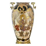 Satsuma porcelain vase from Japan and XIXth century gilded metal