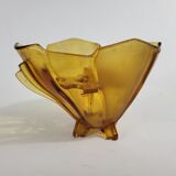 Art Deco glass picflower vase