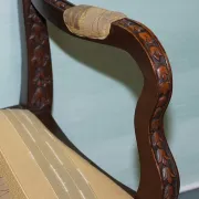 Heavily Carved Anglo-Indian Wooden Armchair
