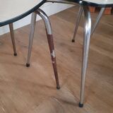 Set of 4 chairs in two-tone formica