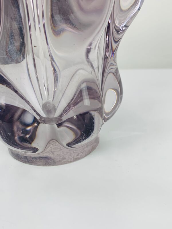 Vase Girafe en cristal Art Vannes, 1950, vintage