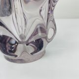 Giraffe vase in Art Vannes crystal, 1950, vintage