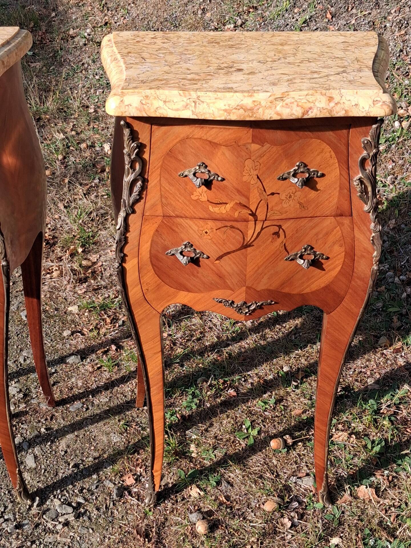 Pair of bedside tables in Louis XV style