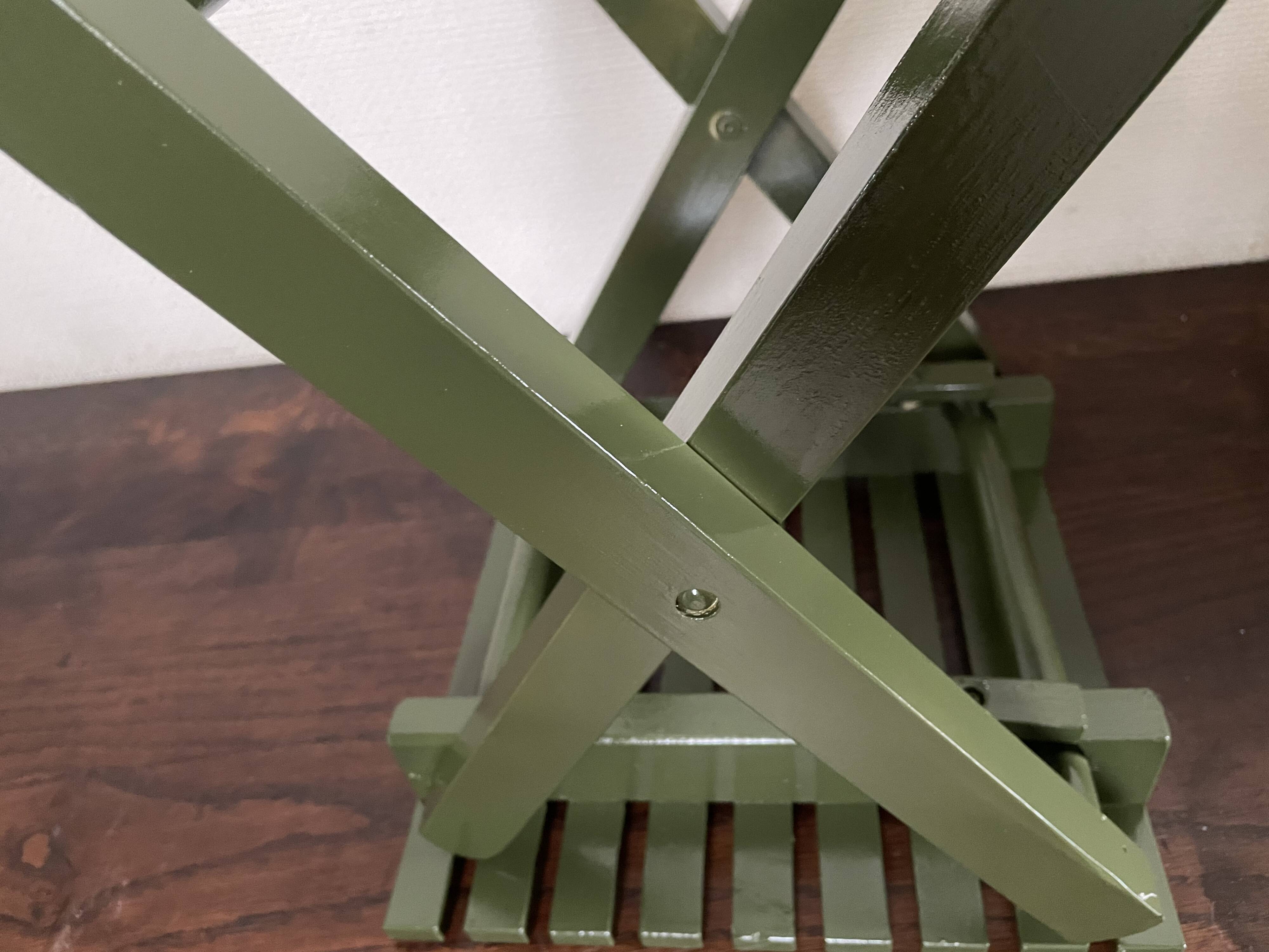 Vintage slatted fishing stool