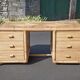 Bamboo desk, large drawer desk with chair, storage, bamboo furniture, interior decoration