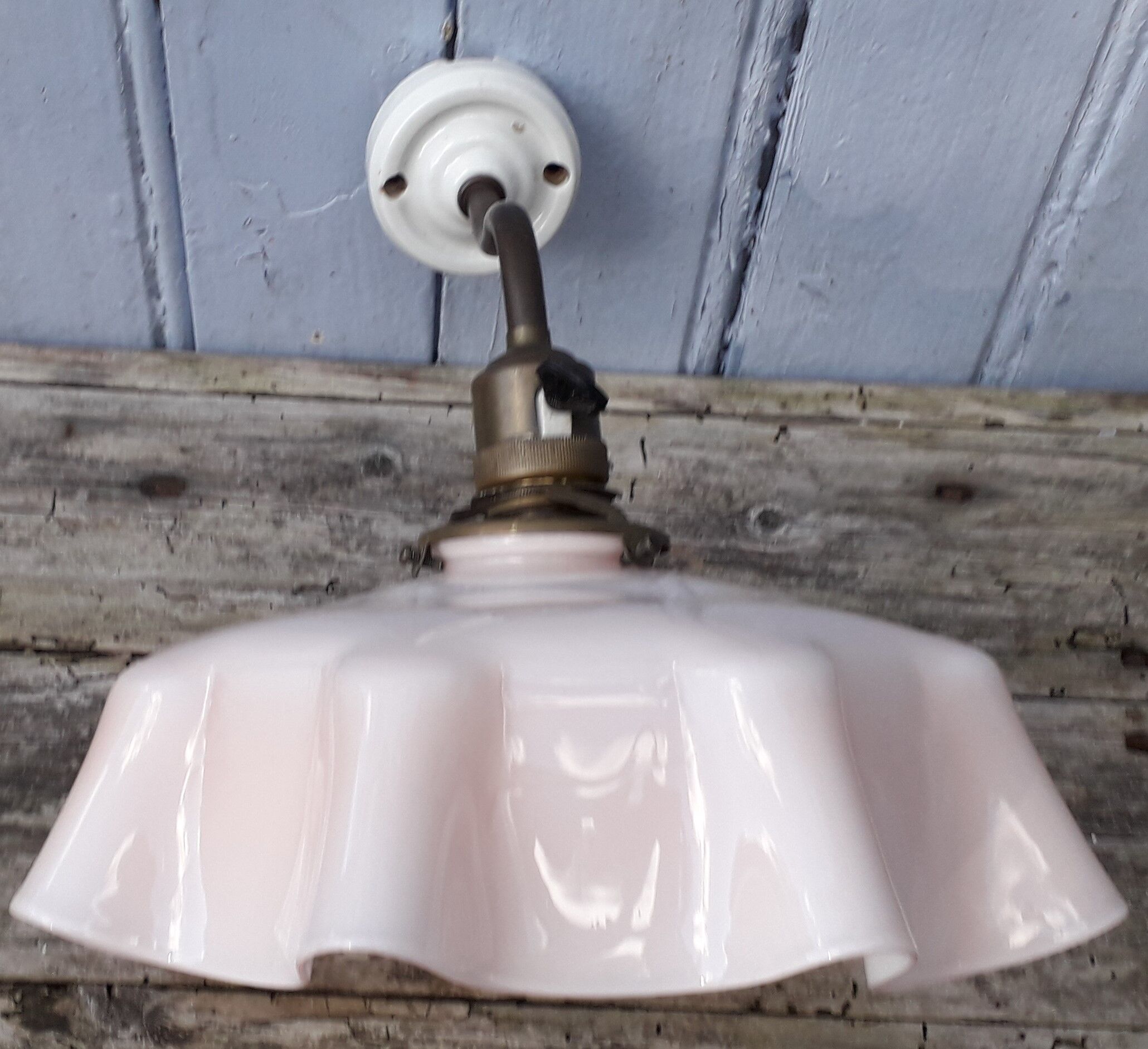 Pink opaline sconce