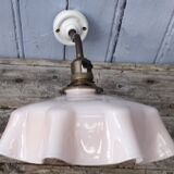 Pink opaline sconce