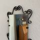 Miroir d’entrée vintage fer forgé avec tablette 38x105cm