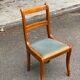 Louis Philippe solid wood and blue fabric office chair