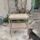 Rattan side table
