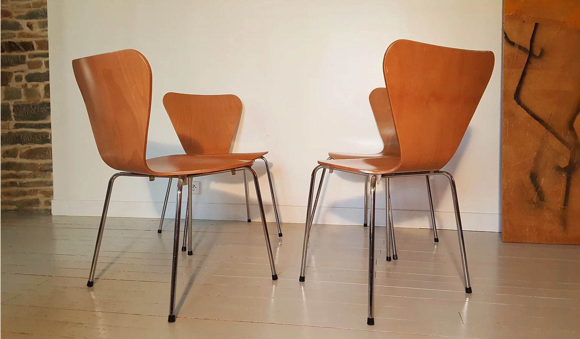 Série de 4 chaises scandinaves
