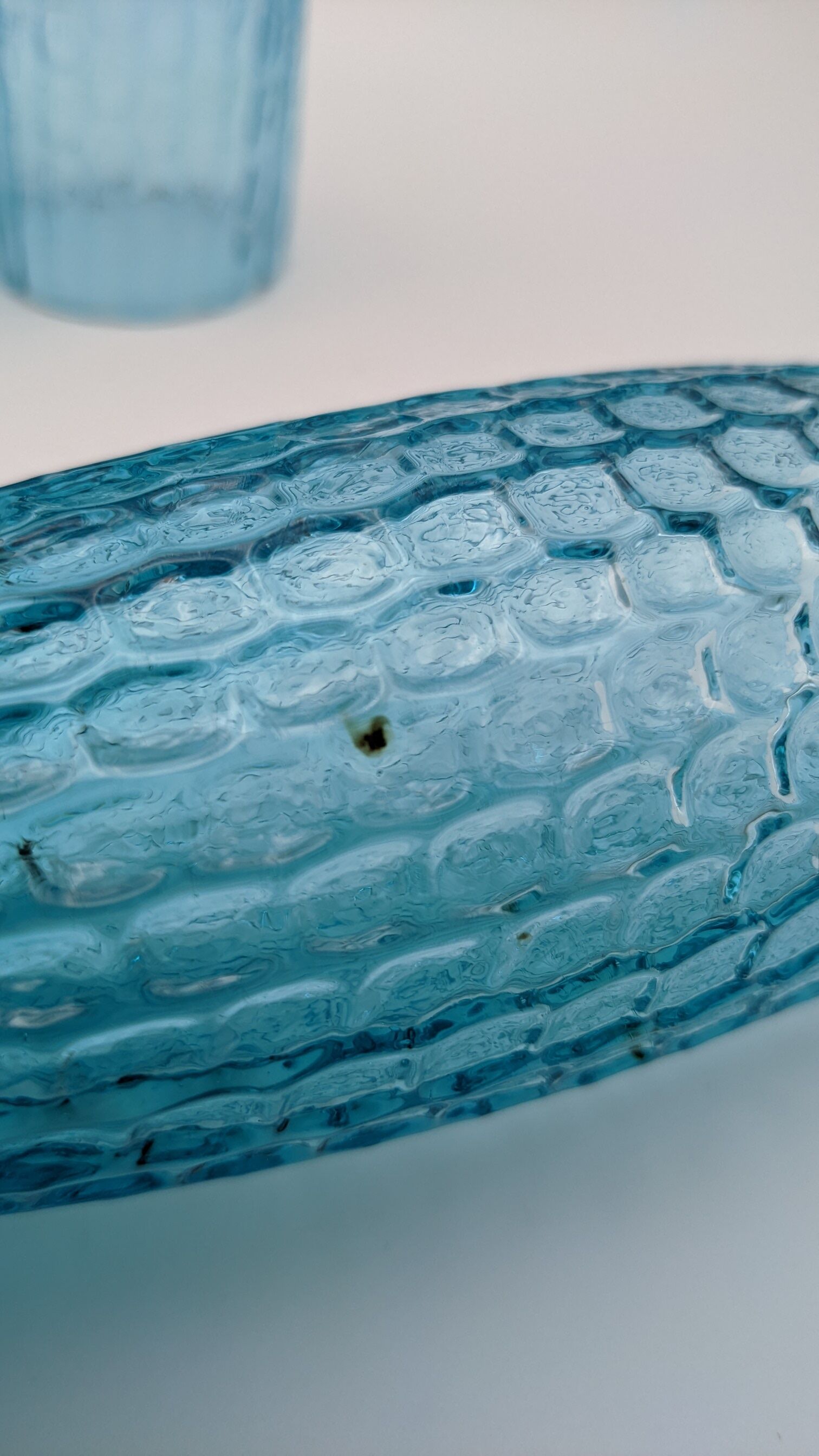 lot 4 glasses to orangeade vintage blues