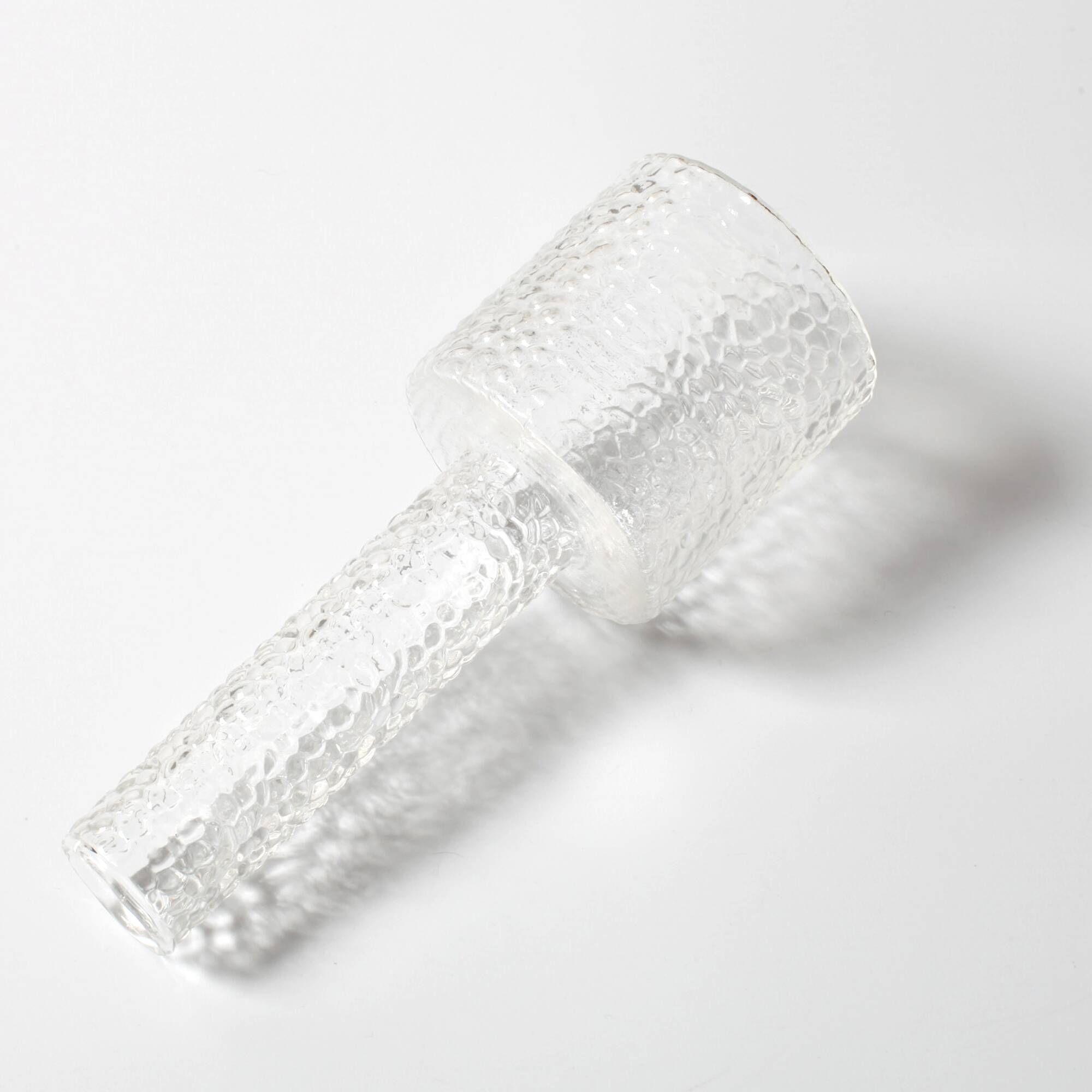 Small Vintage Clear Glass Vase / Single Flower Stylish Vase / Sweden / 2000