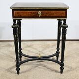 Small Living Room Table in Rosewood and Amboyna Burl, Louis XVI style, Napoleon III period – Mili