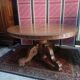 Oval table Renaissance style 8 seats, central foot, late nineteenth
