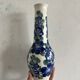 Lot of large Polish ceramic vases with hand-painted blue floral decoration