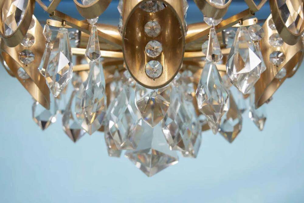 Lustre Palwa milieu du siècle en cristal