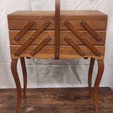 Old vintage seamstress worker on feet