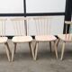 4 Raw wooden chairs