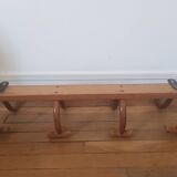 Wooden wall coat rack